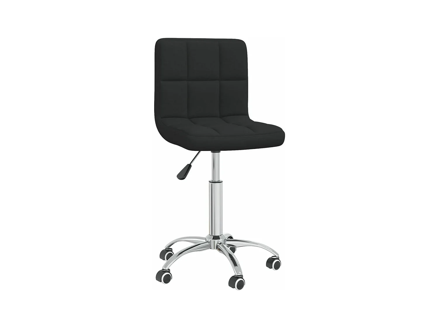 Chaise pivotante de salle à manger Noir Tissu