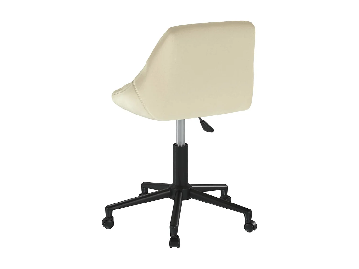 Silla de comedor giratoria de terciopelo crema