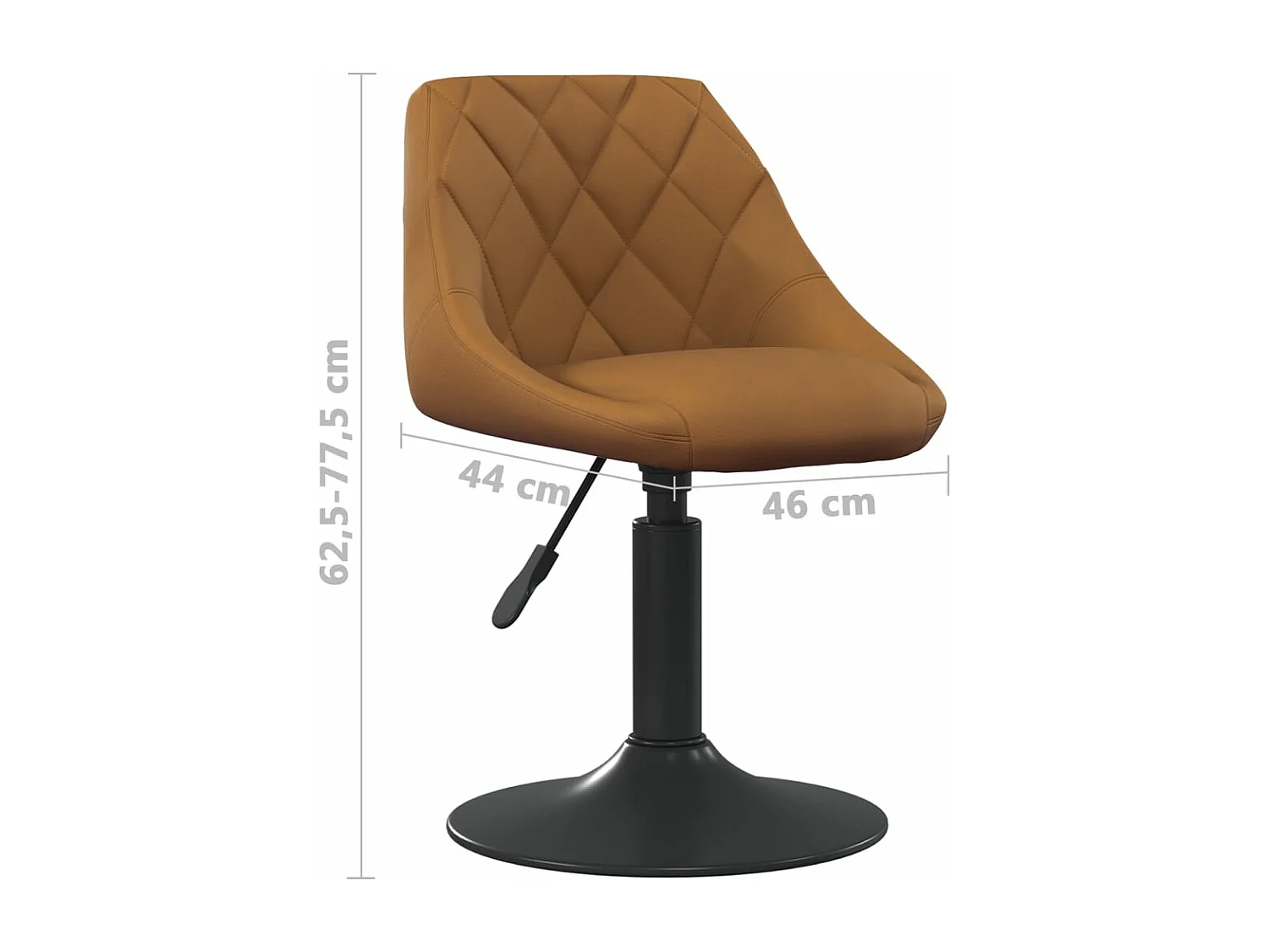 Silla de comedor de terciopelo marrón