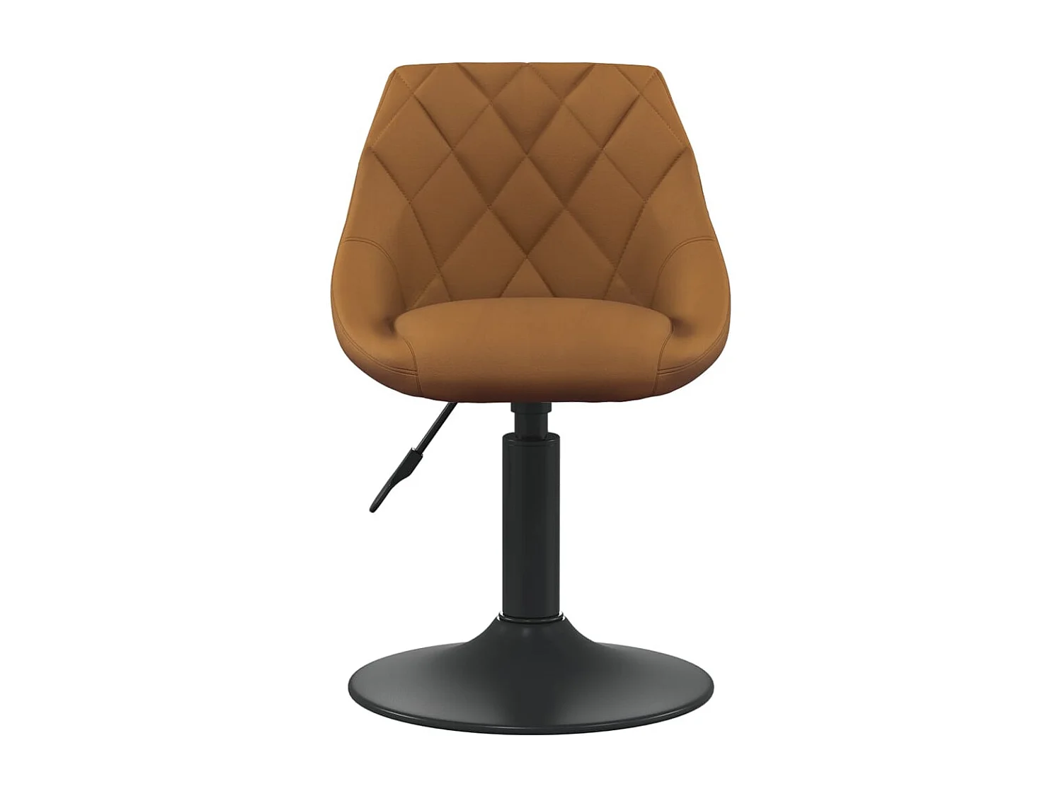 Silla de comedor de terciopelo marrón