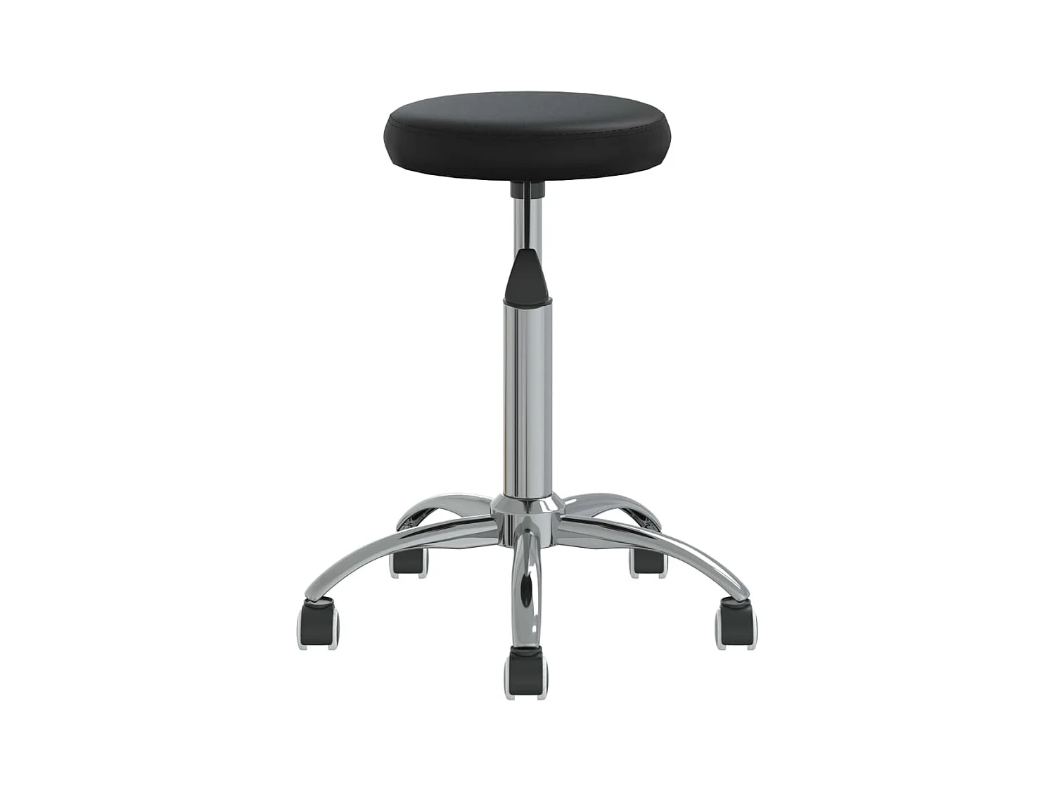 Silla de comedor cuero sintético negra