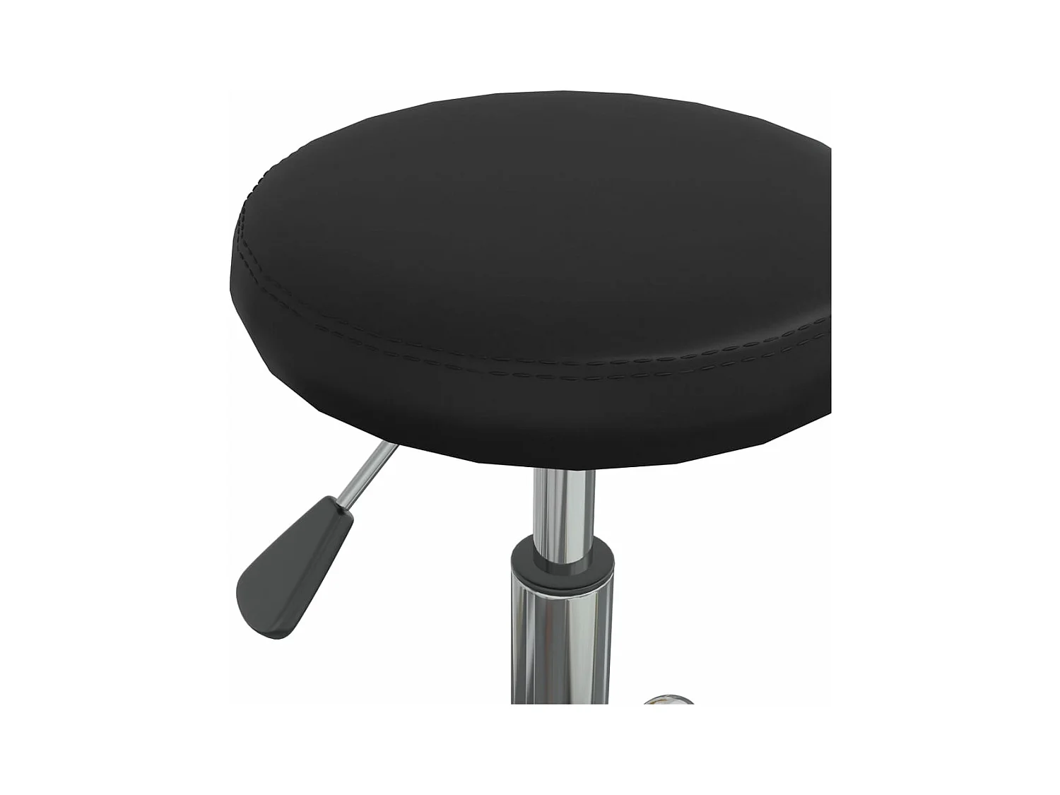 Silla de comedor cuero sintético negra