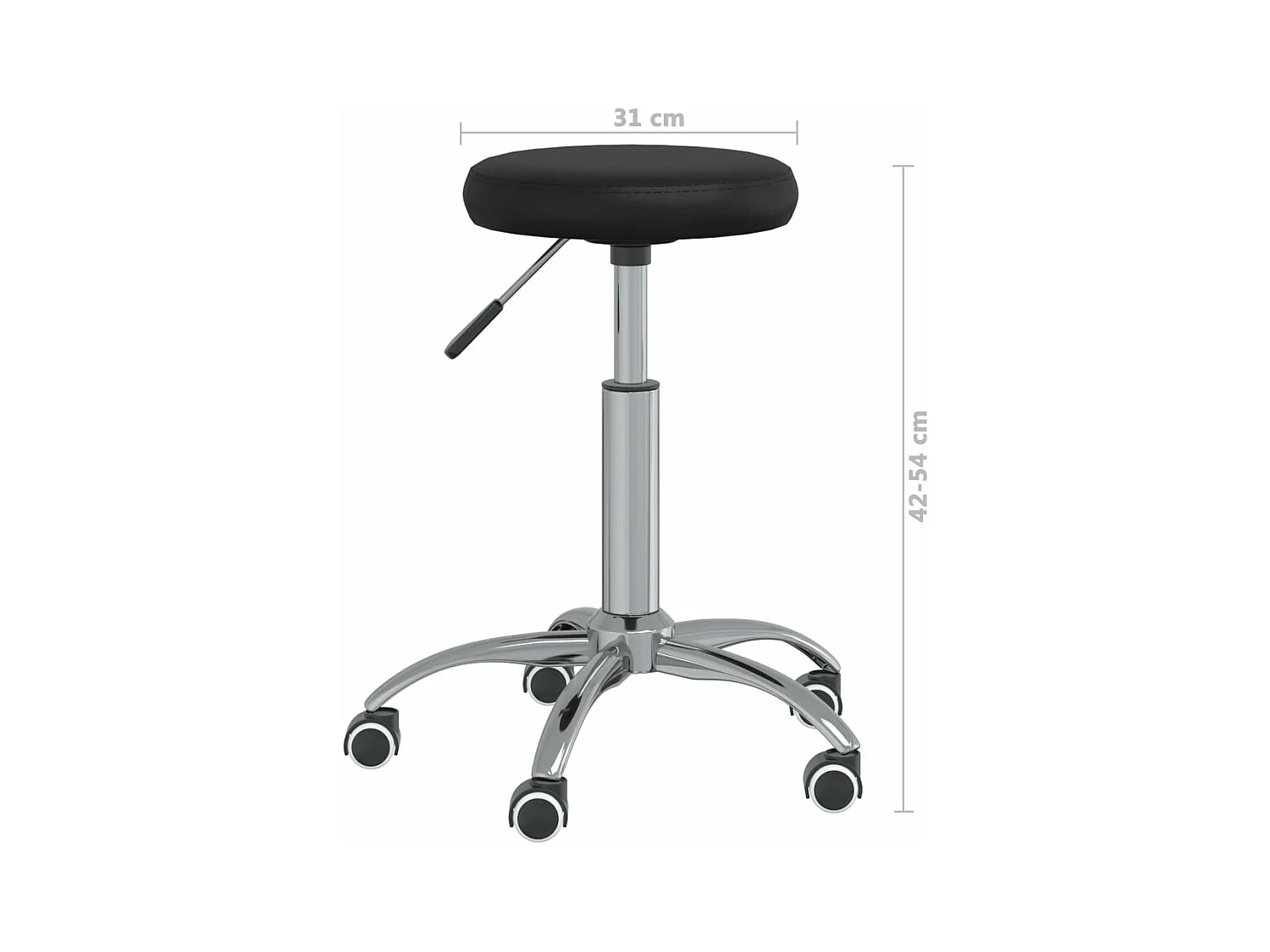 Silla de comedor cuero sintético negra