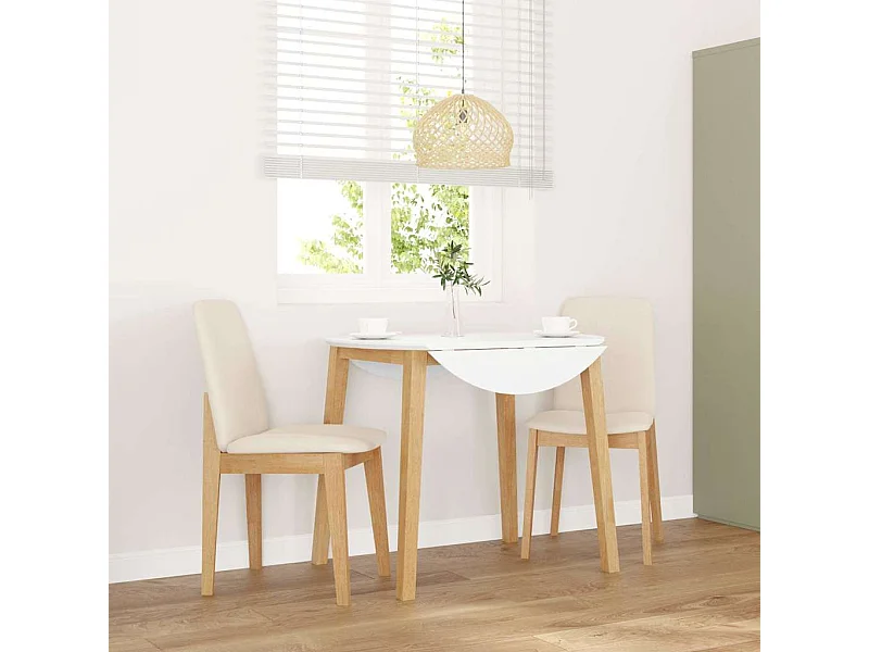 Sillas de comedor con cojines 2 unidades madera maciza caucho