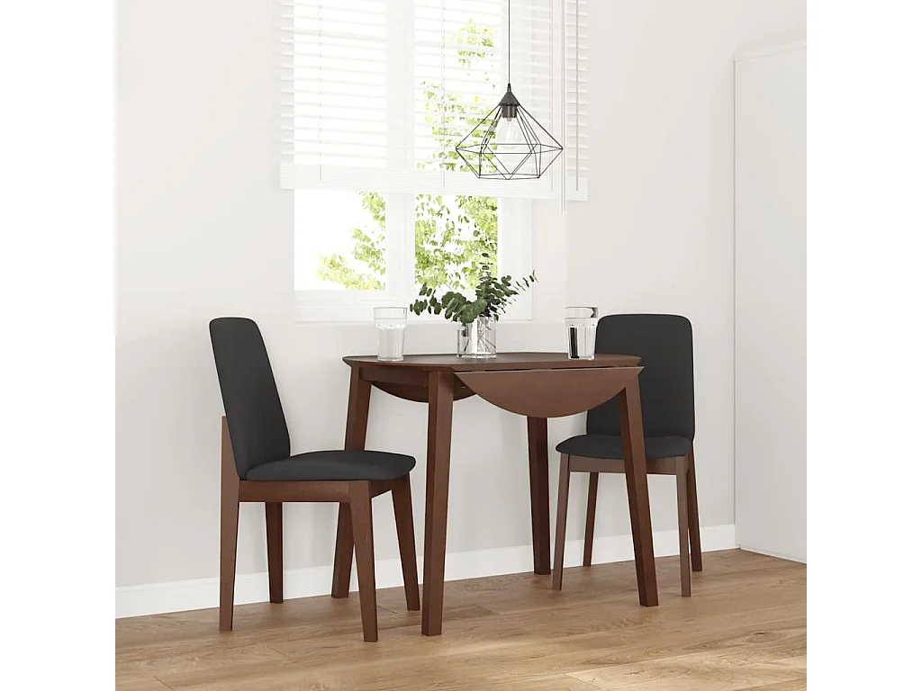 Sillas de comedor con cojines 2 unidades madera maciza marrón caucho