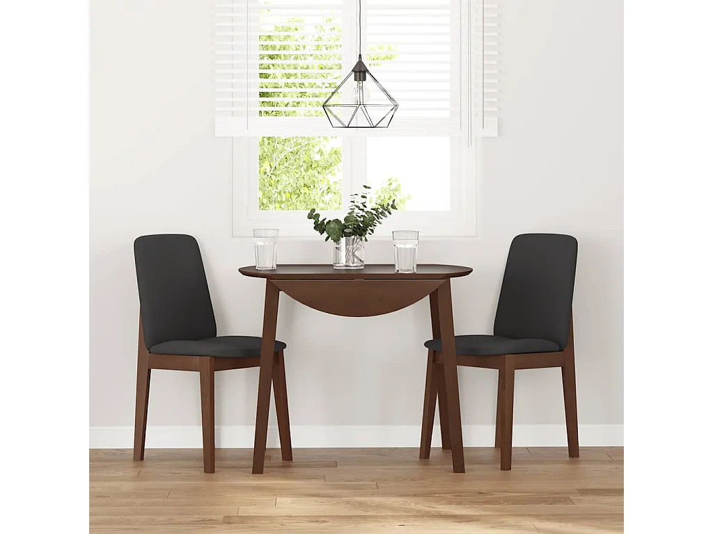 Sillas de comedor con cojines 2 unidades madera maciza marrón caucho