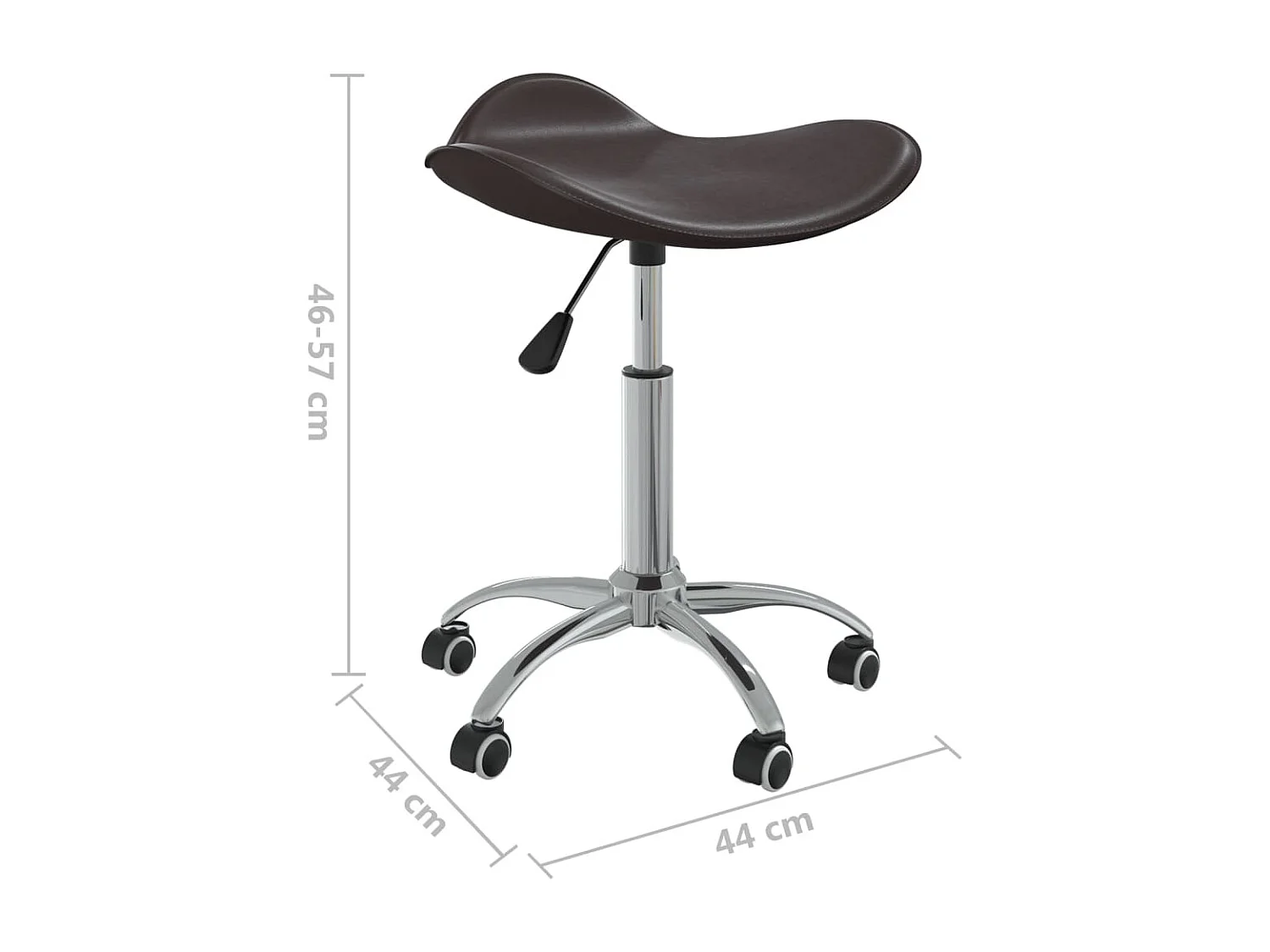 Silla de comedor giratoria cuero sintético marrón