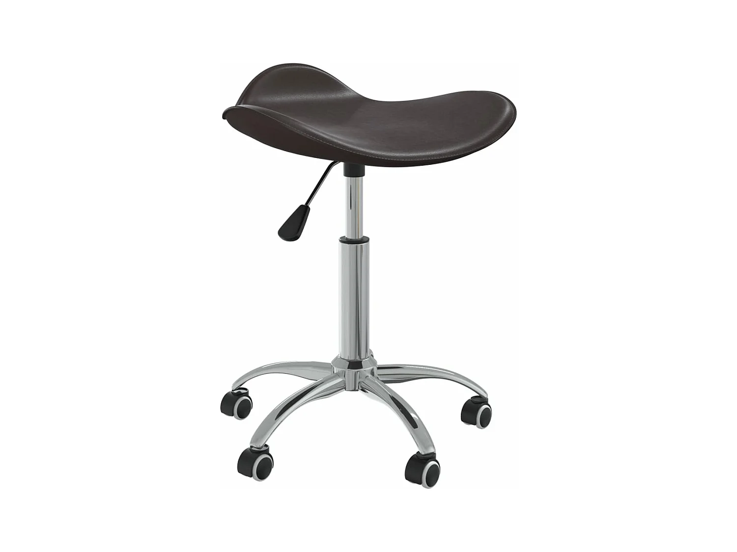Chaise pivotante de salle à manger Marron Similicuir