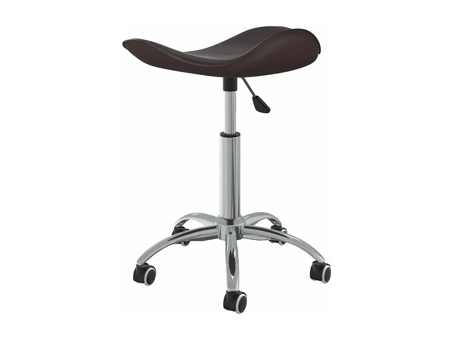 Chaise pivotante de salle à manger Marron Similicuir