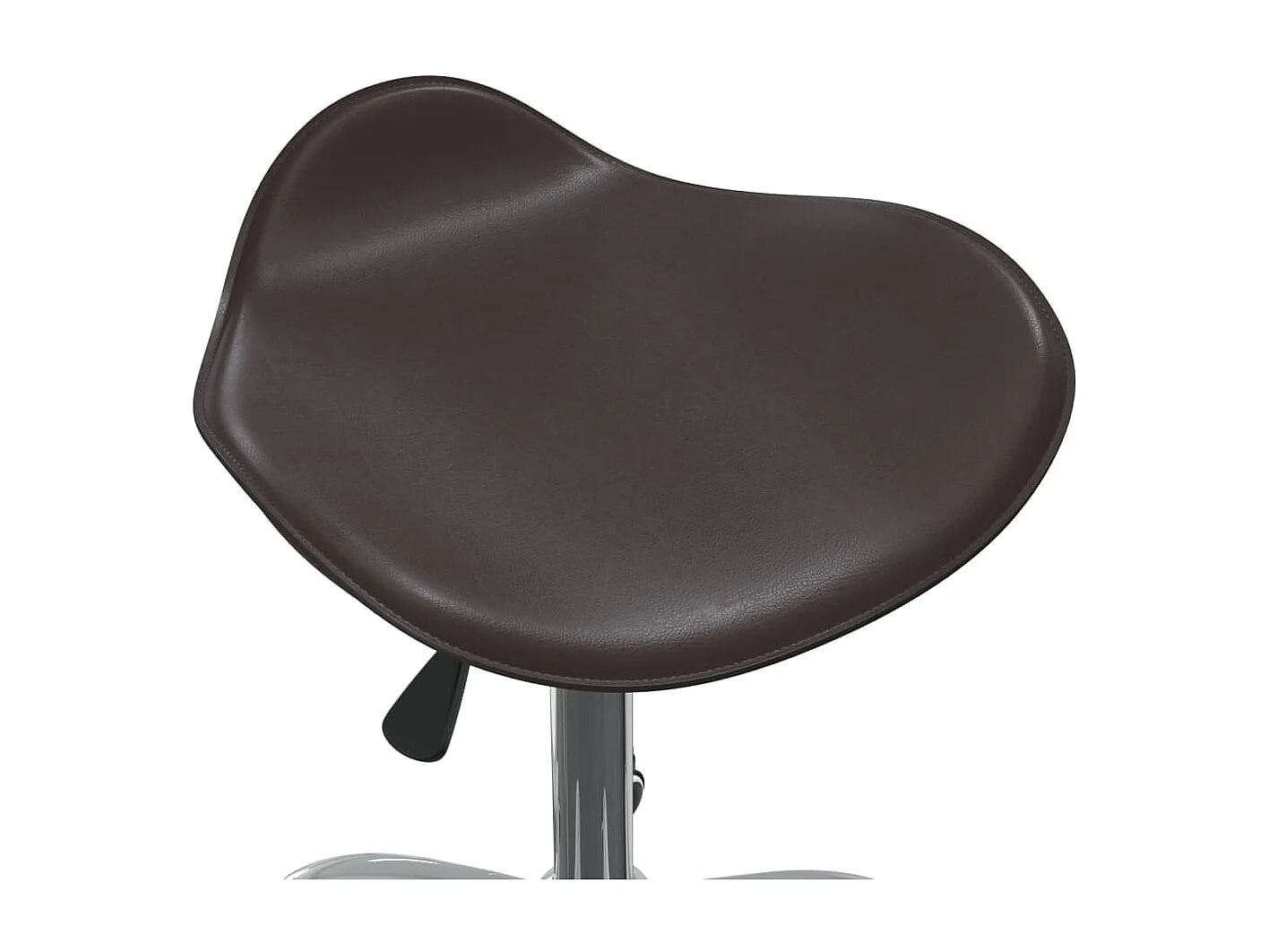 Chaise pivotante de salle à manger Marron Similicuir