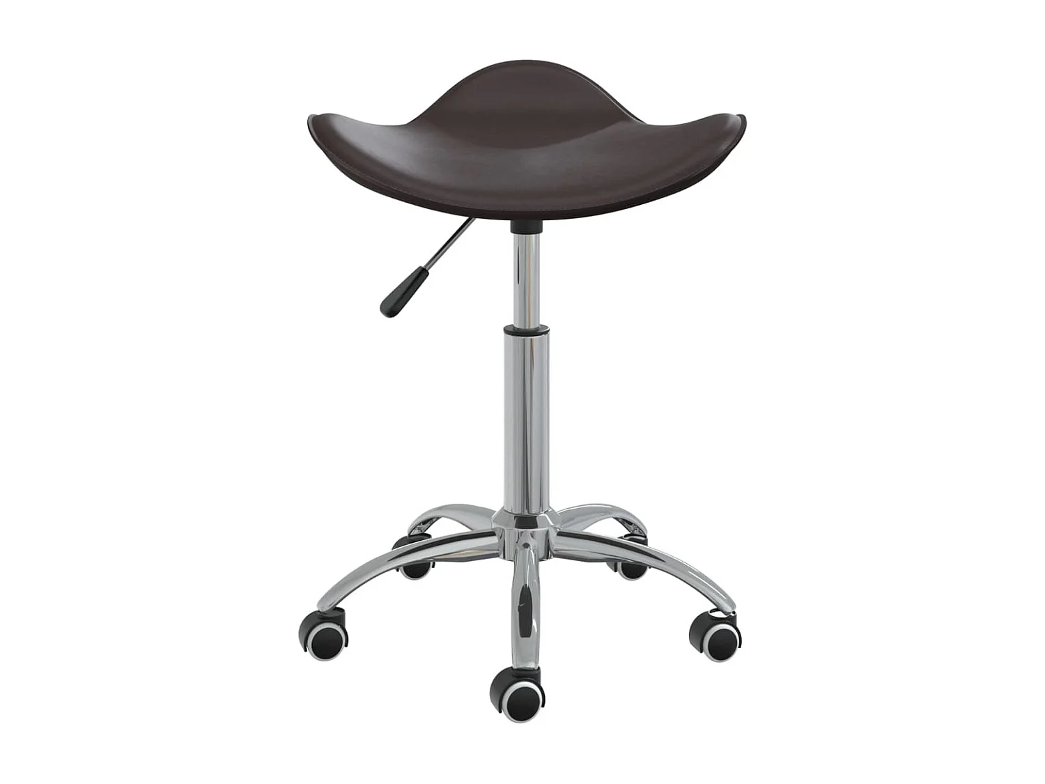 Chaise pivotante de salle à manger Marron Similicuir