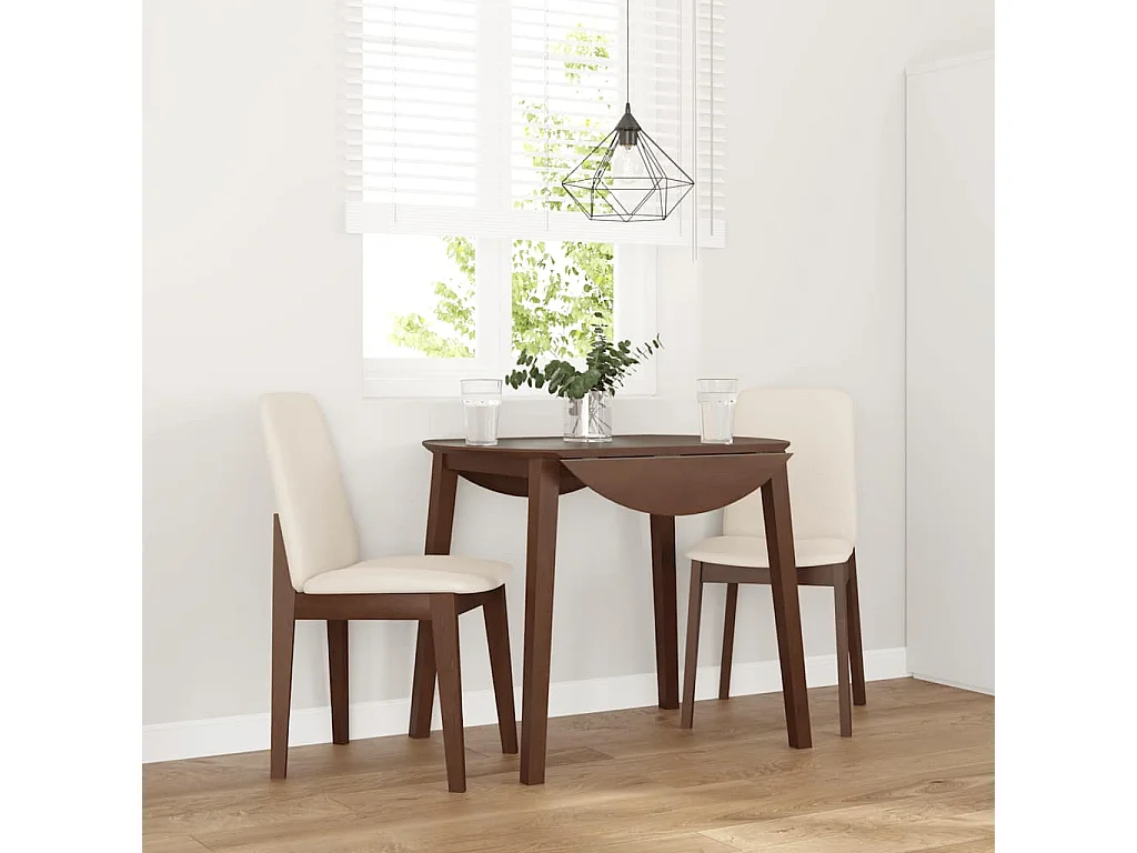 Chaises à manger coussins 2 pièces marron bois massif caoutchouc