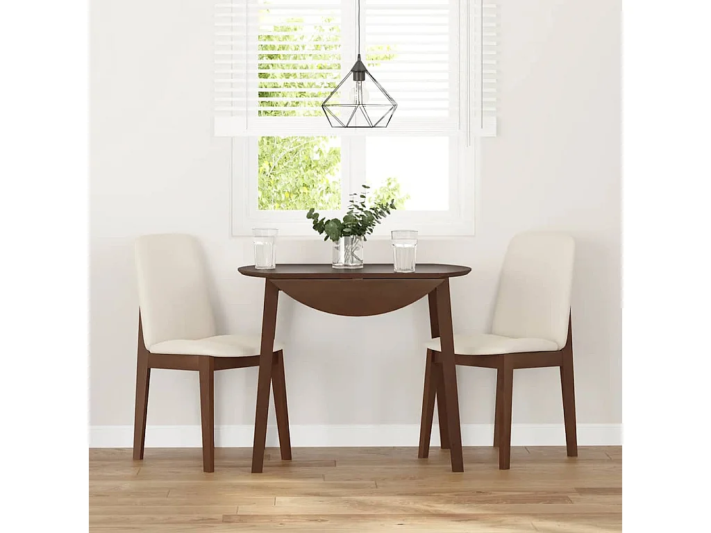 Chaises à manger coussins 2 pièces marron bois massif caoutchouc