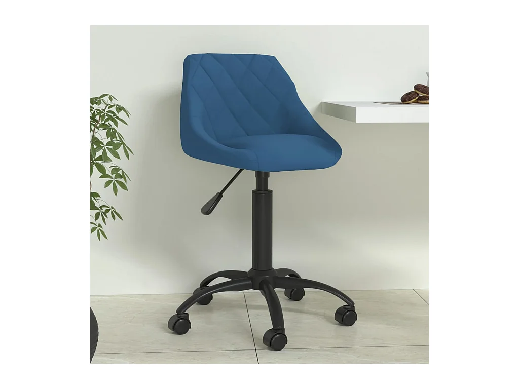 Chaise de salle à manger Bleu Velours