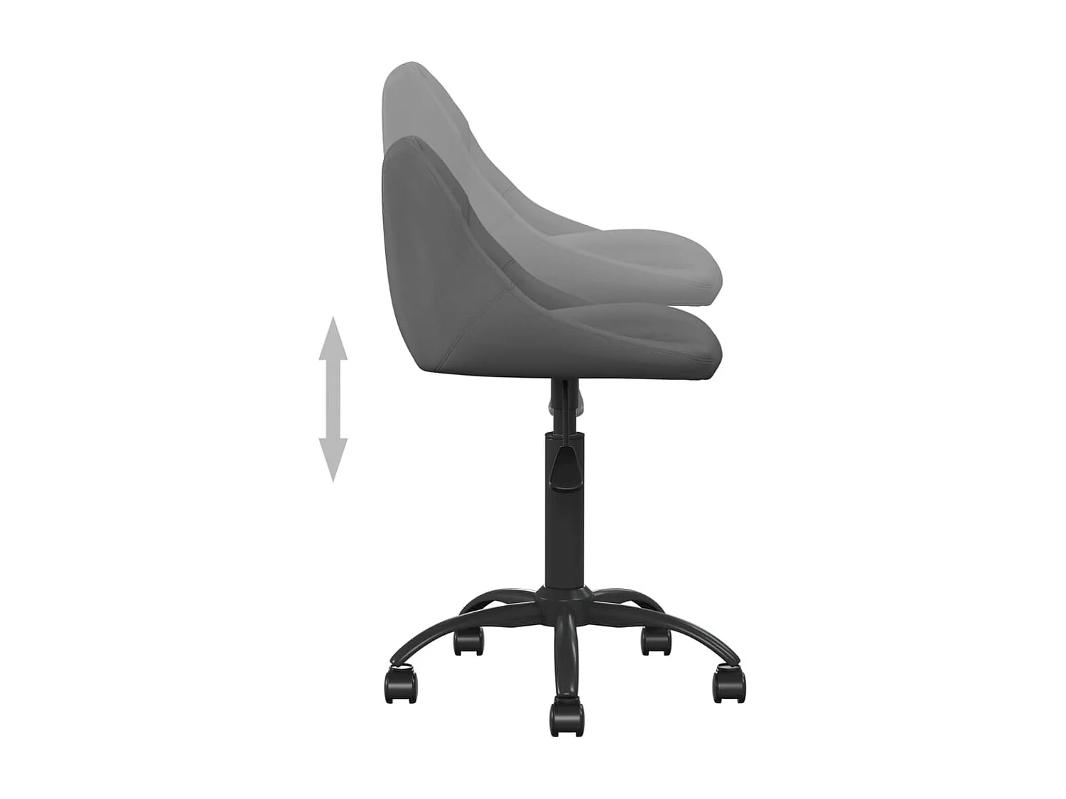 Chaise de salle à manger Gris foncé Velours