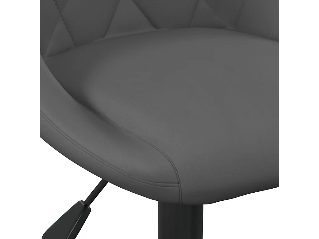 Chaise de salle à manger Gris foncé Velours