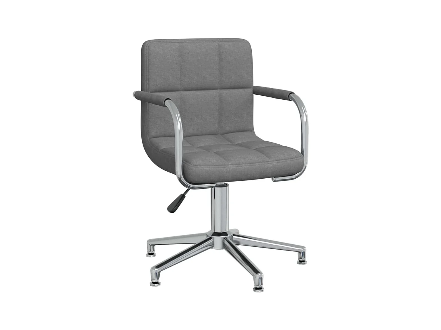 Chaise pivotante de salle à manger Gris clair Tissu