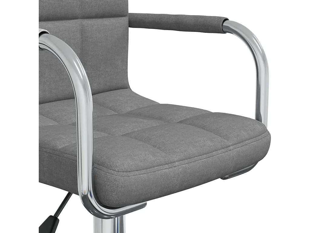 Chaise pivotante de salle à manger Gris clair Tissu