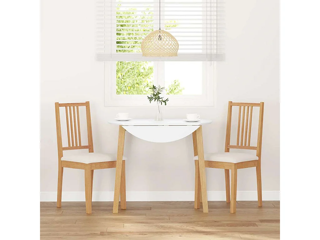 Sillas de comedor con cojines 2unidades madera maciza natural caucho