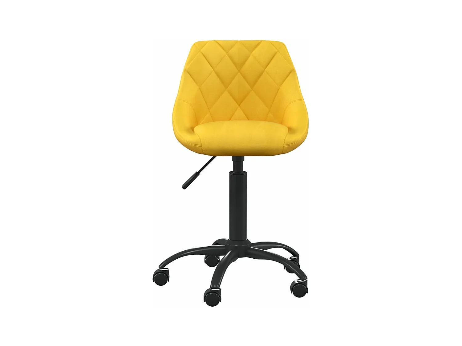 Chaise de salle à manger Jaune moutarde Velours