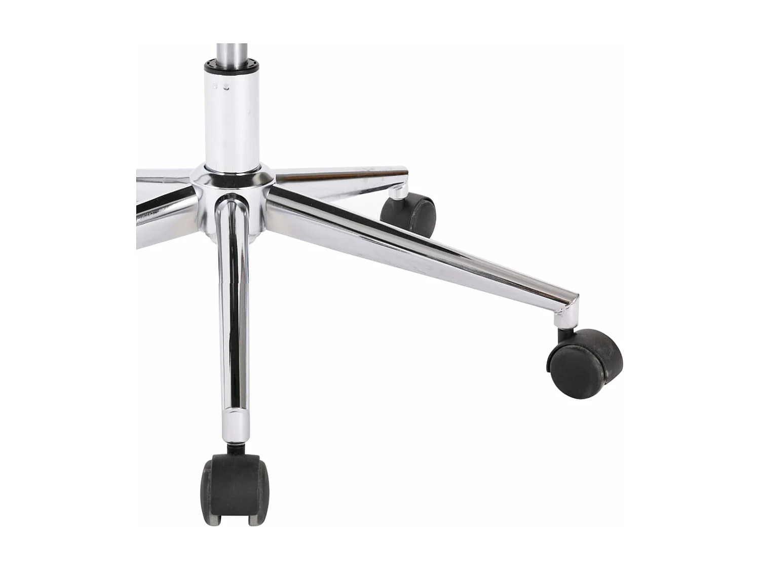 Silla de comedor giratoria cuero sintético negro