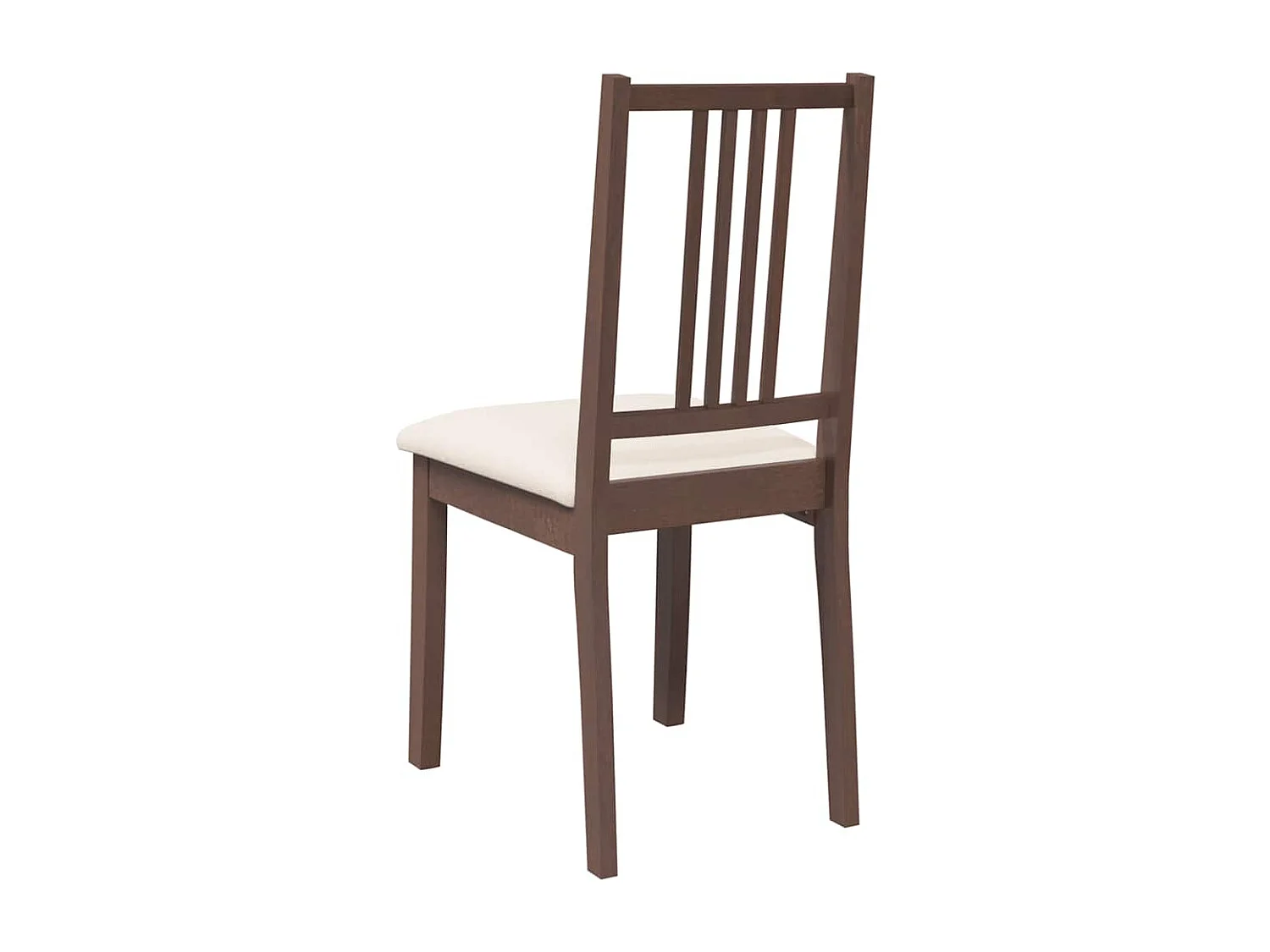 Chaises à manger coussins 2 pièces marron bois massif caoutchouc