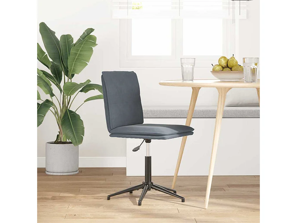 Silla de comedor terciopelo gris oscuro