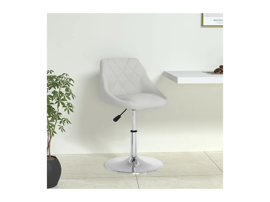 Chaise de salle à manger Blanc Similicuir