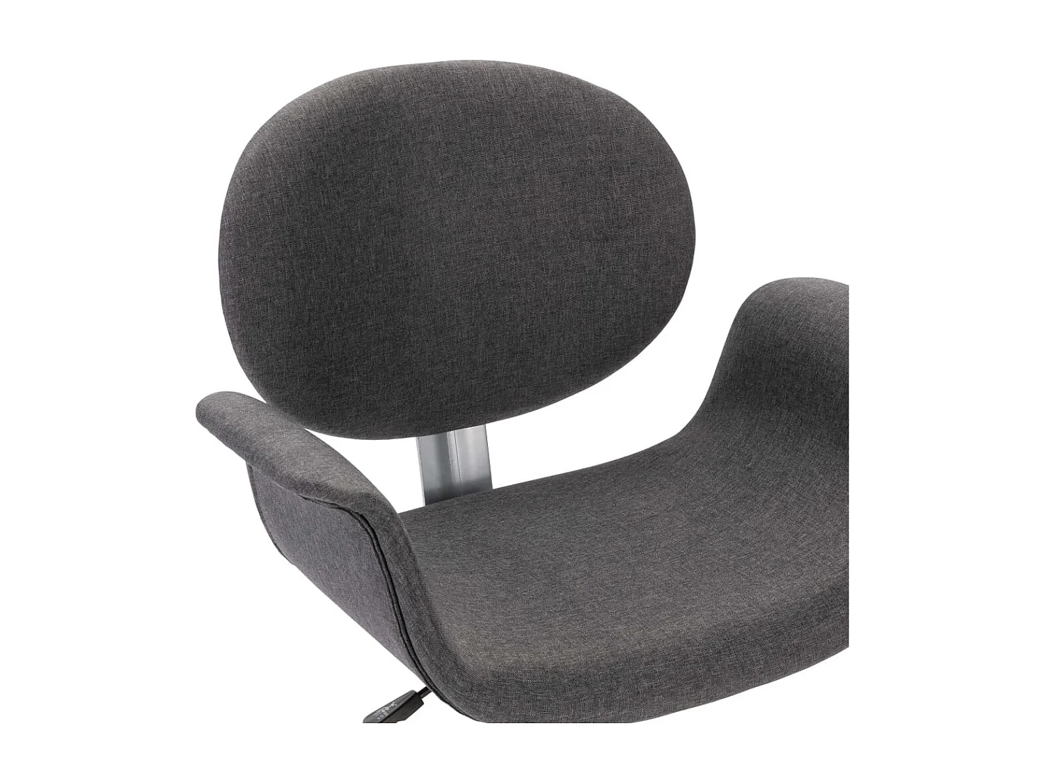 Chaise pivotante de salle à manger Gris Tissu