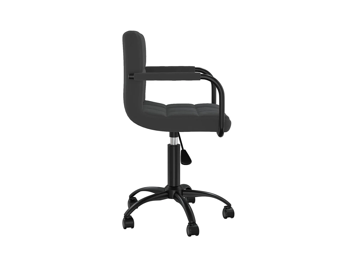 Chaise pivotante de salle à manger Noir Velours