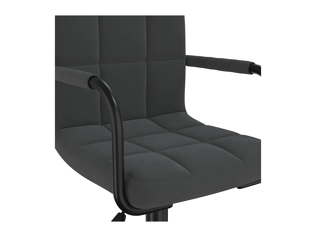 Chaise pivotante de salle à manger Noir Velours