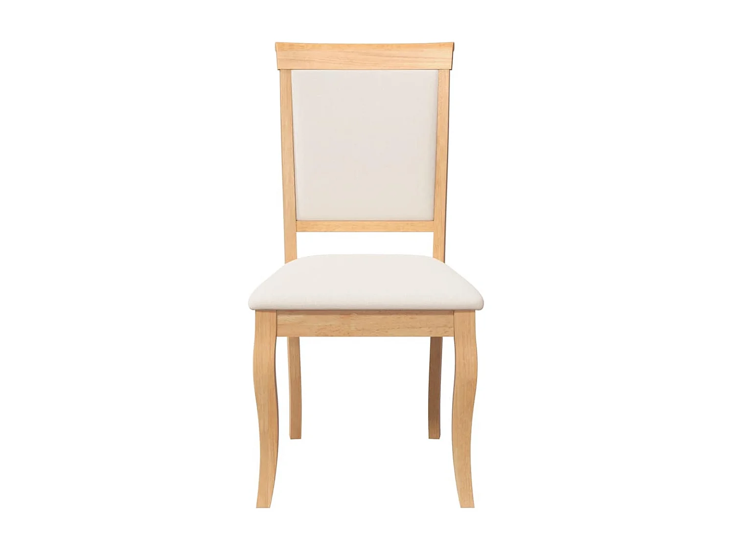 Chaises à manger coussins 2 pièces naturel bois massif caoutchouc