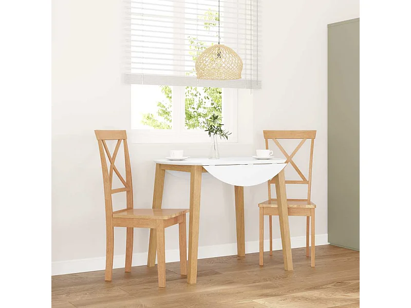 Sillas de comedor 2 unidades madera maciza de caucho