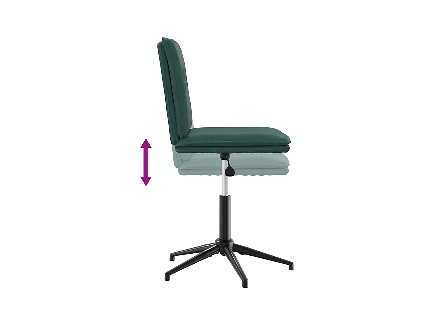 Chaise de salle à manger Vert foncé Velours