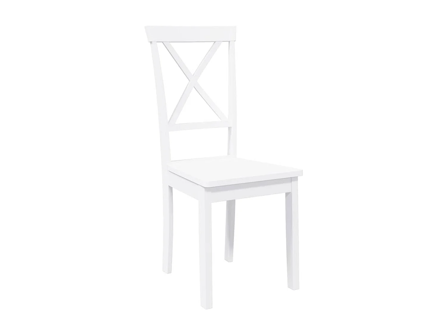 Sillas de comedor 2 unidades madera maciza de caucho blanco