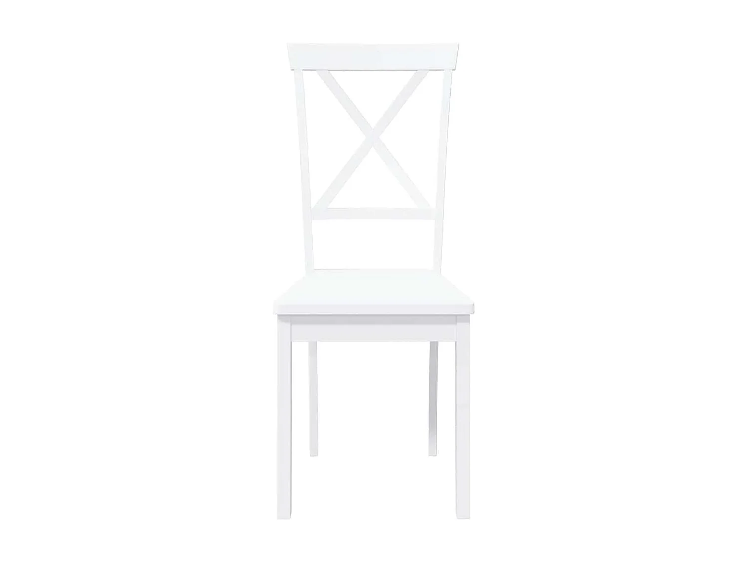 Sillas de comedor 2 unidades madera maciza de caucho blanco