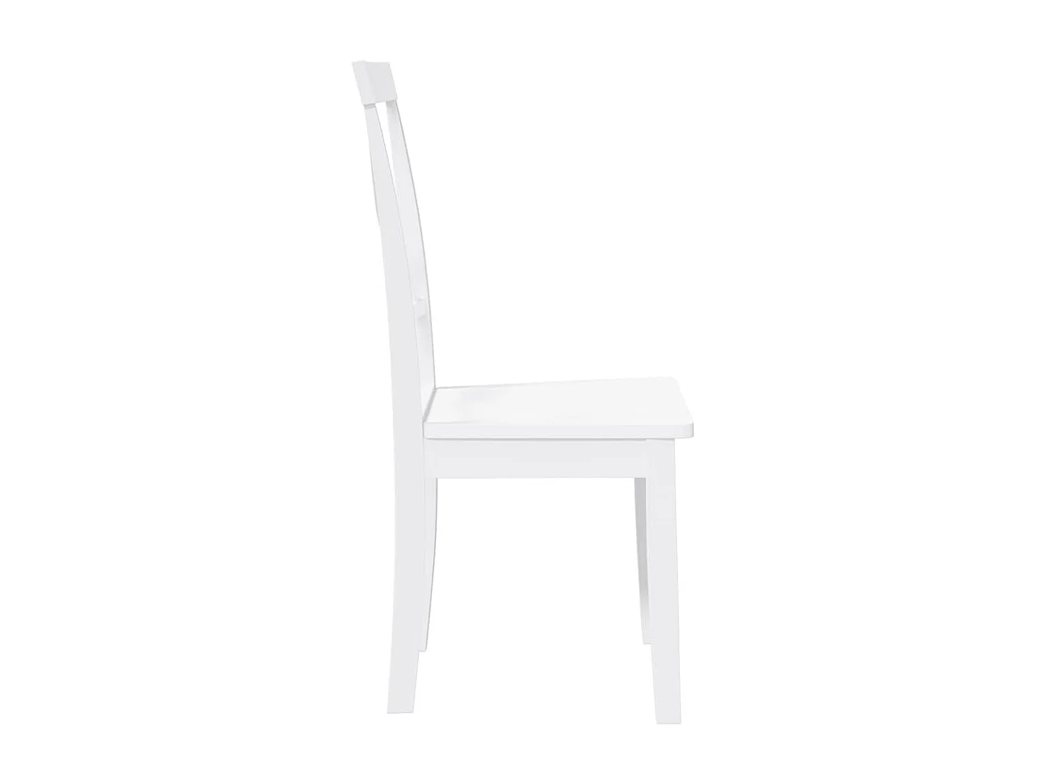 Sillas de comedor 2 unidades madera maciza de caucho blanco