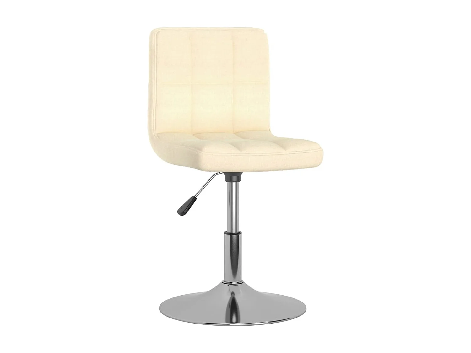 Silla de comedor giratoria tela color crema