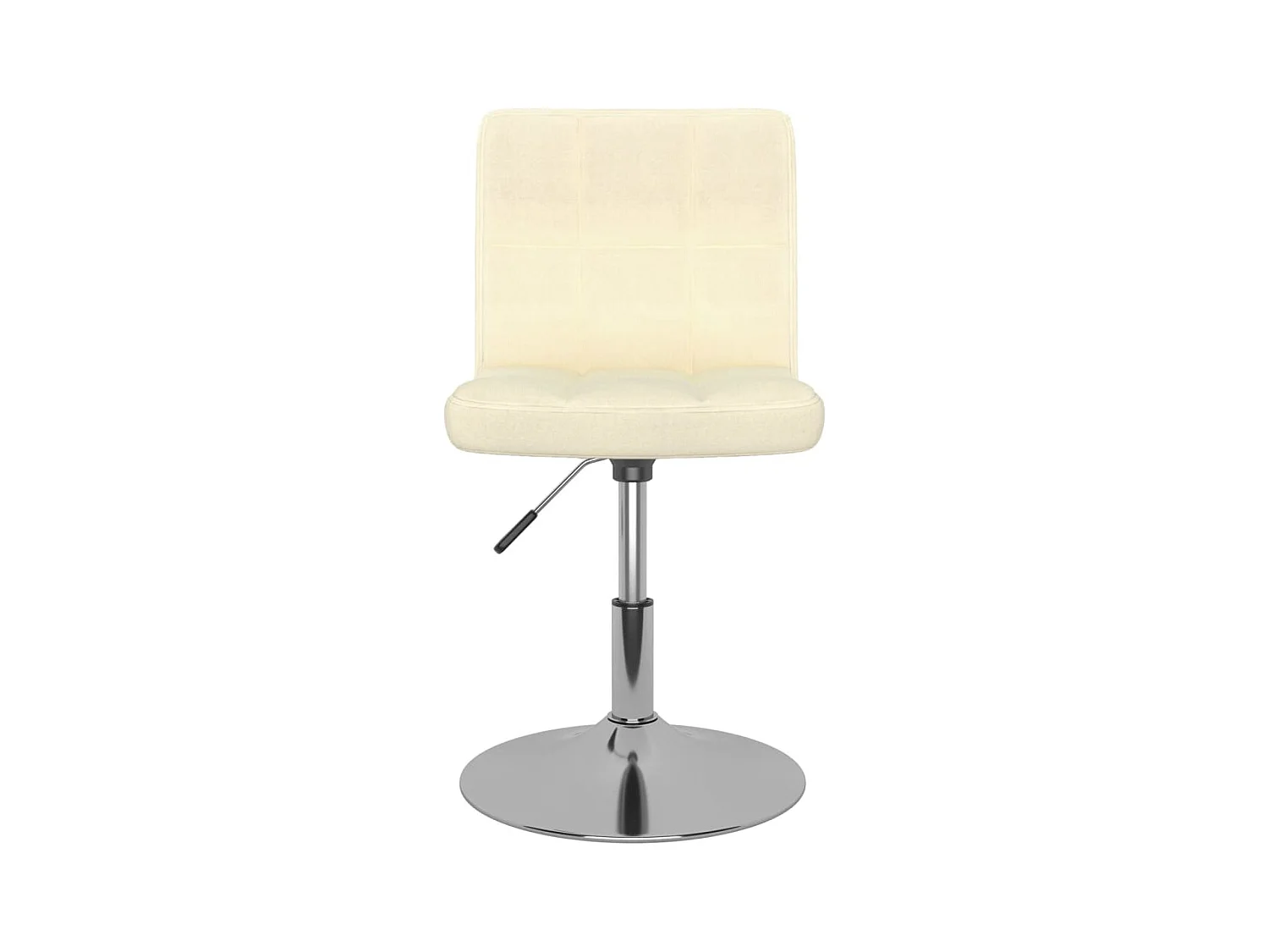 Chaise pivotante de salle à manger Crème Tissu