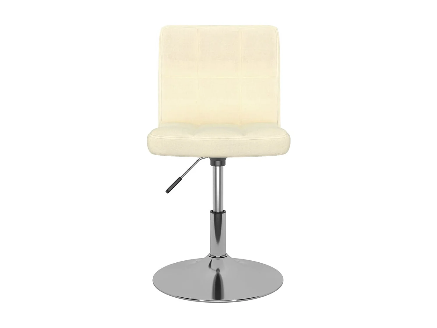 Chaise pivotante de salle à manger Crème Tissu