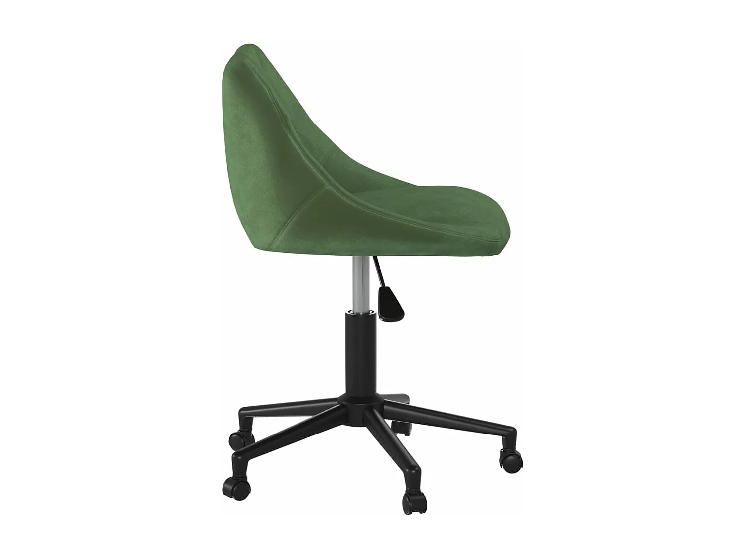 Chaise pivotante de salle à manger Vert foncé Velours
