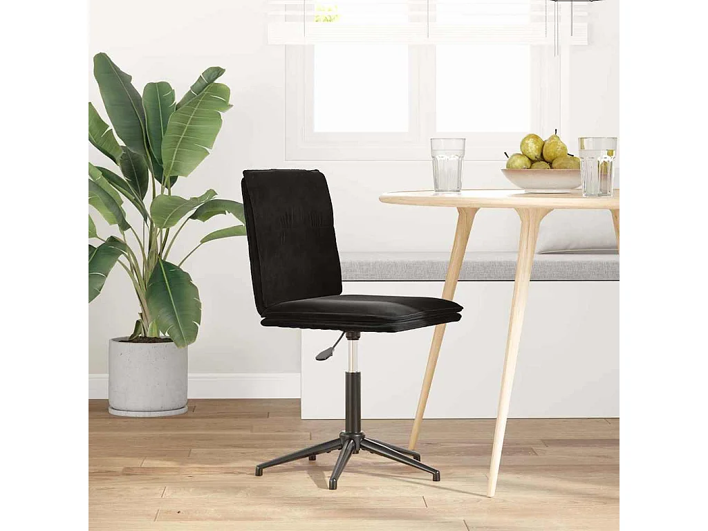 Chaise à manger Noir Velours