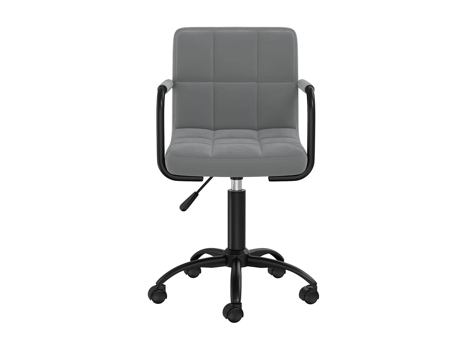 Silla de comedor giratoria de terciopelo gris oscuro