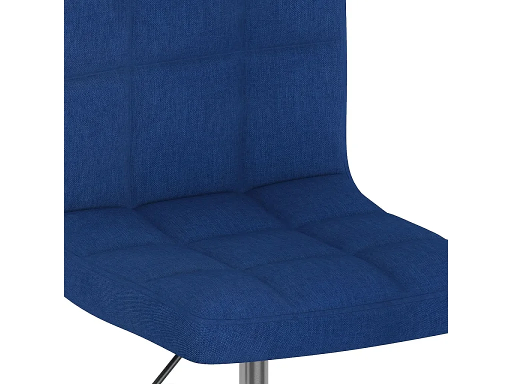 Chaise pivotante de salle à manger Bleu Tissu