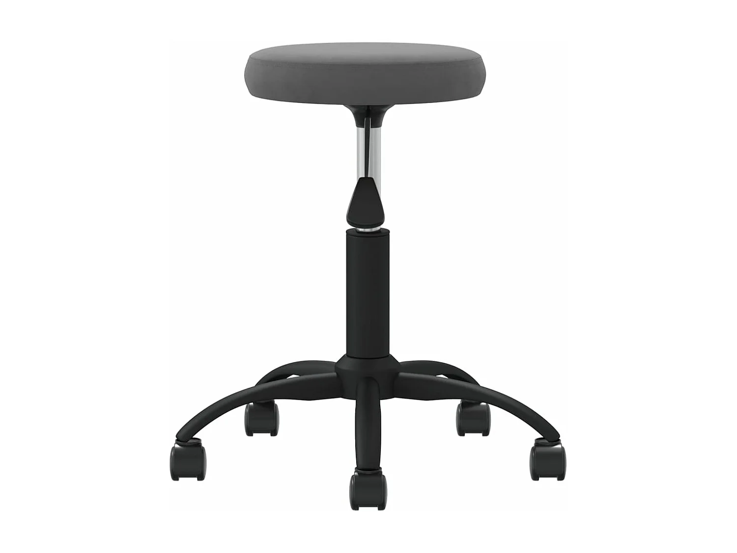 Silla de comedor de terciopelo gris oscuro