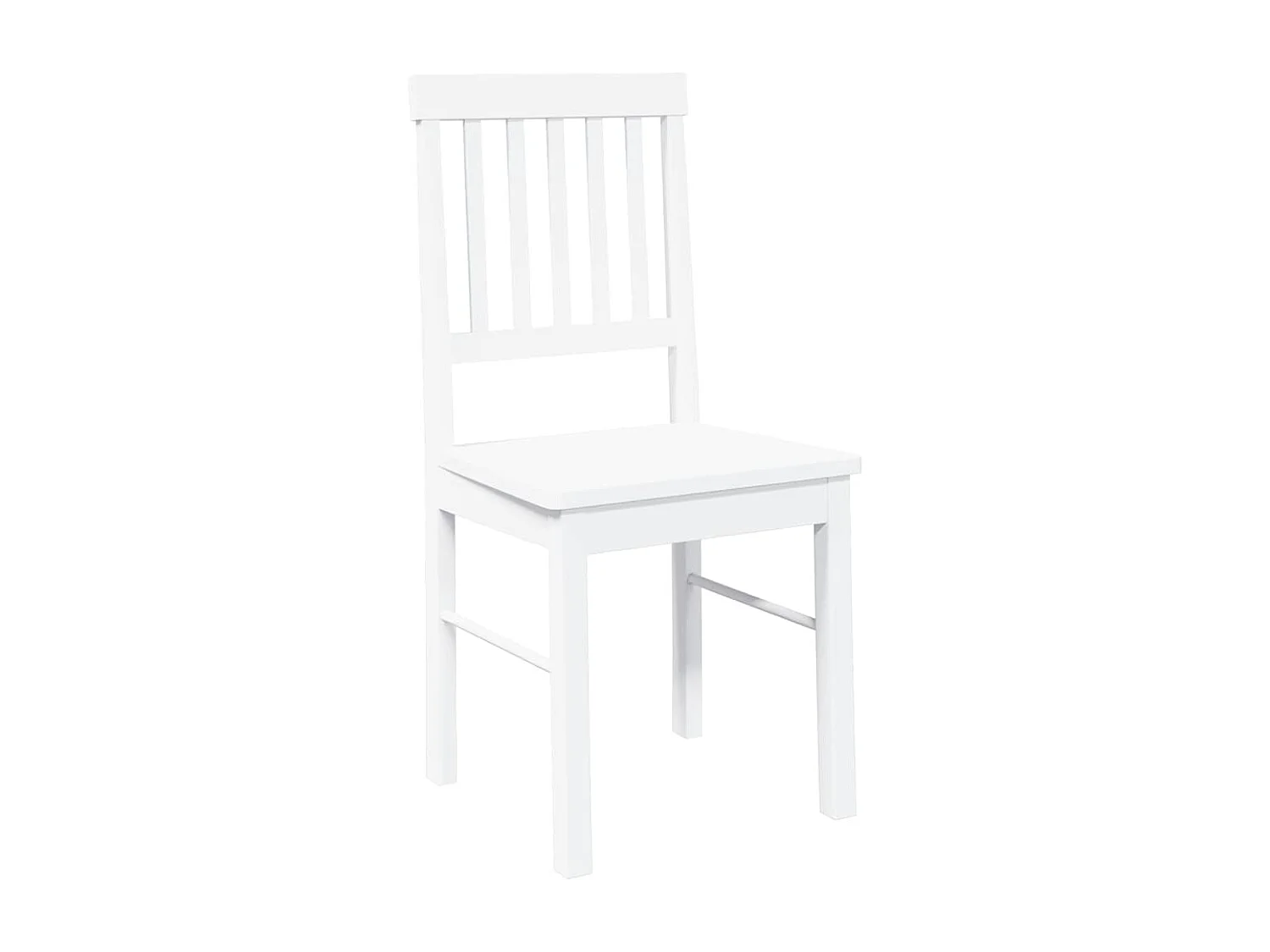 Chaises à manger 2 pièces blanc bois massif caoutchouc