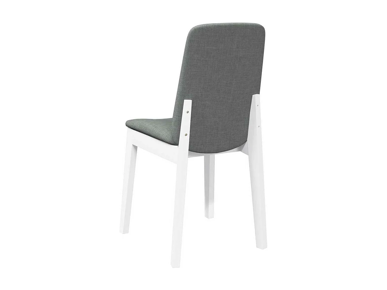 Chaises à manger coussins 2 pièces blanc bois massif caoutchouc