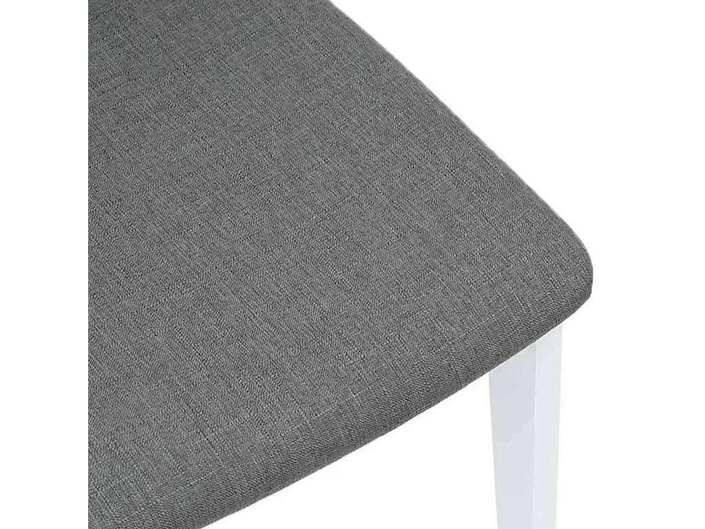 Chaises à manger coussins 2 pièces blanc bois massif caoutchouc