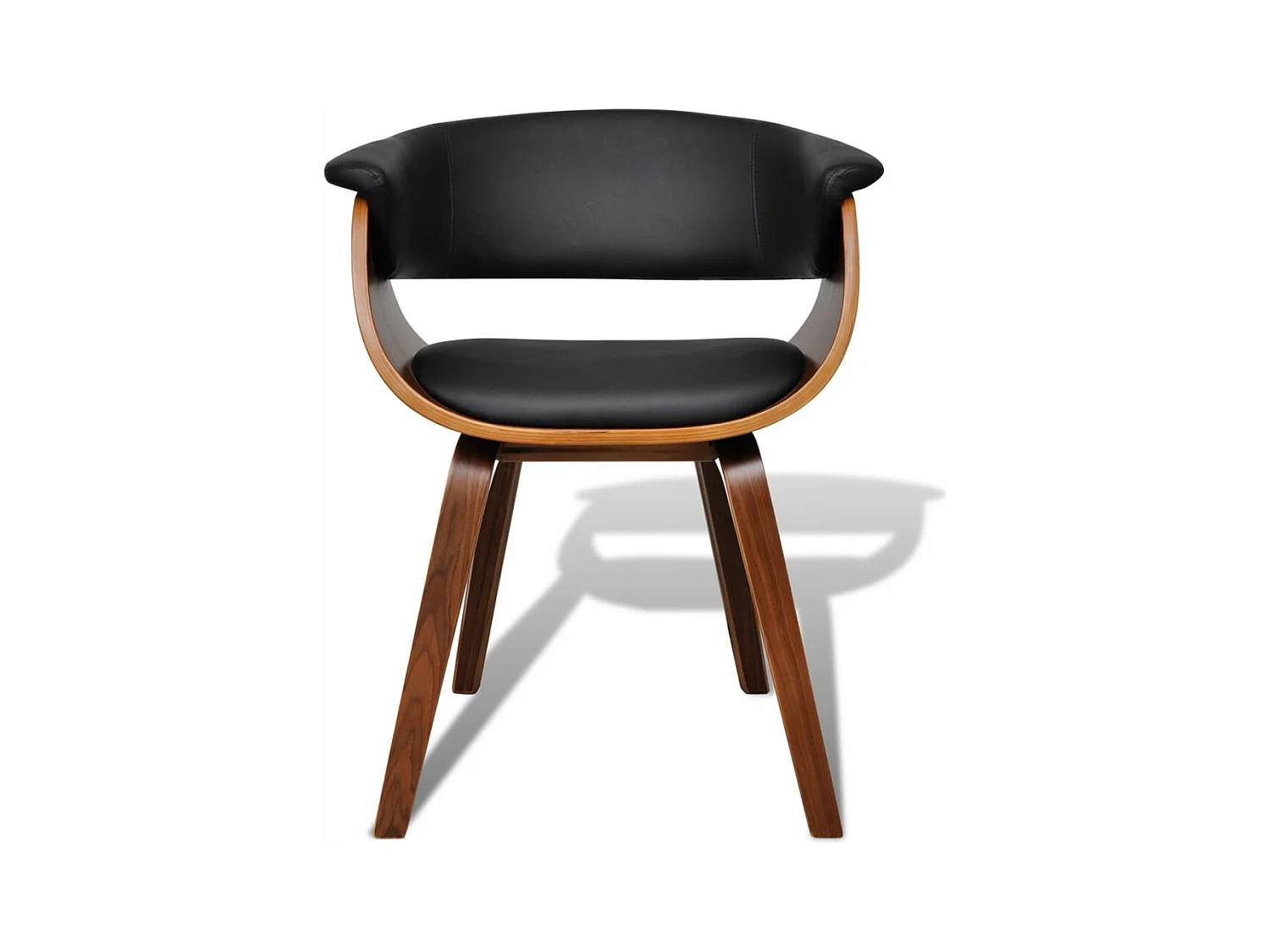 Chaise de salle à manger Bois courbé et similicuir