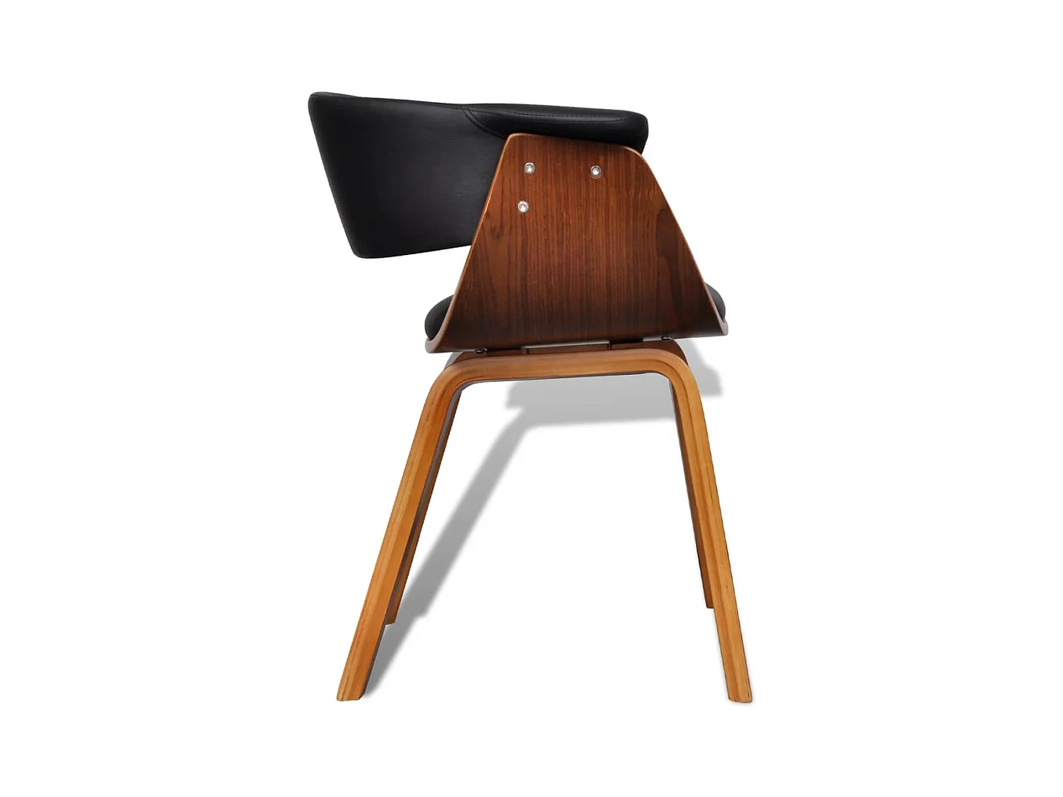 Chaise de salle à manger Bois courbé et similicuir